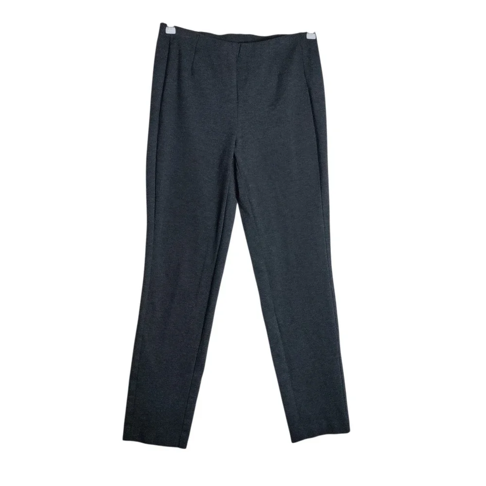 J. Jill Ponte Slim Leg Pants Charcoal Gray Tall Small Pull On Stretch Trousers
